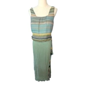 Blu Pepper Multicolor Striped Dress Large